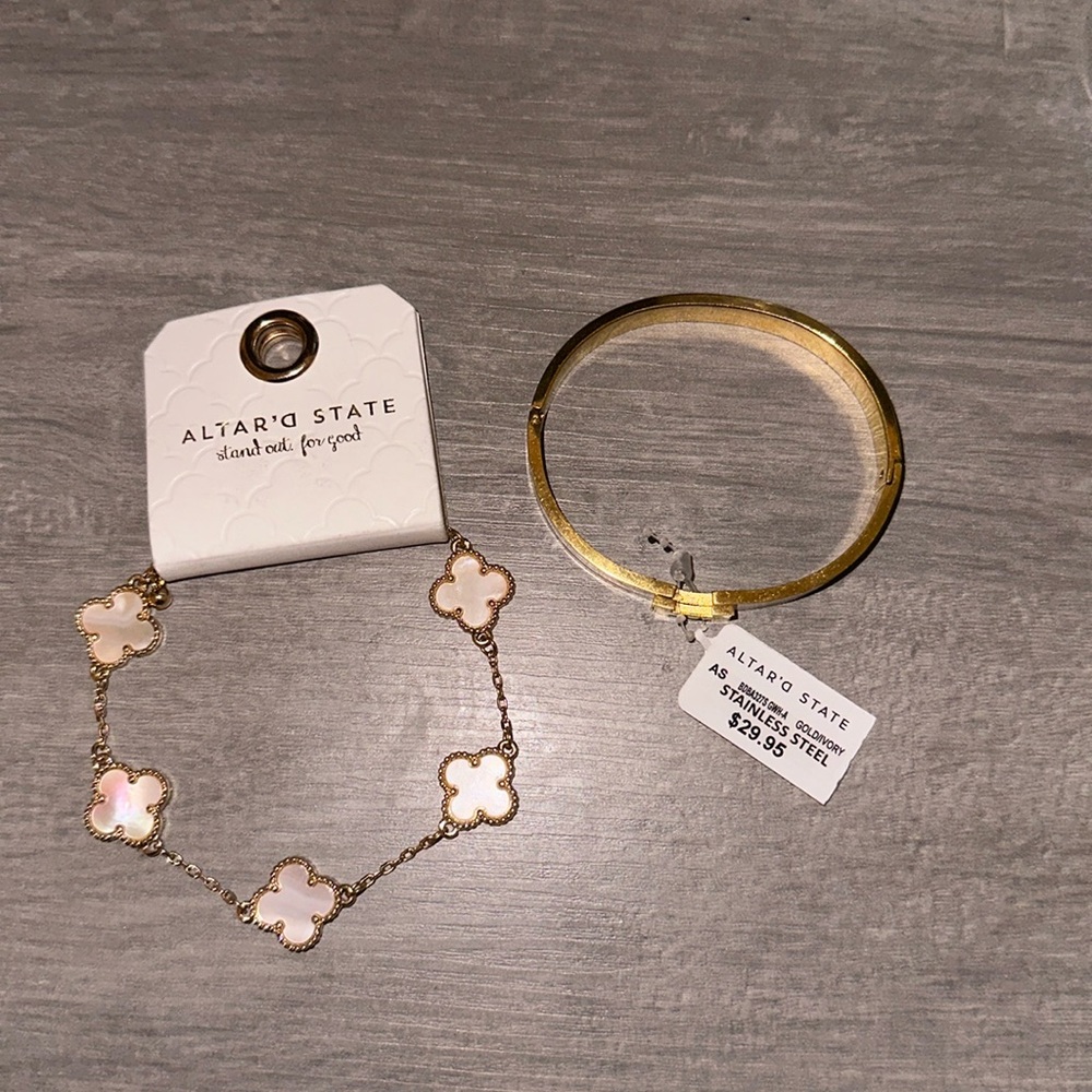 Altr’d state gold bracelets.